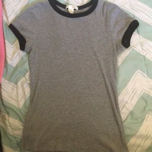 Basic Grey T-Shirt with black cuffs